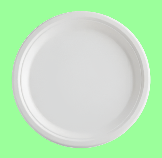 Ecox Compostable 8" Round Plate - 1000/Case