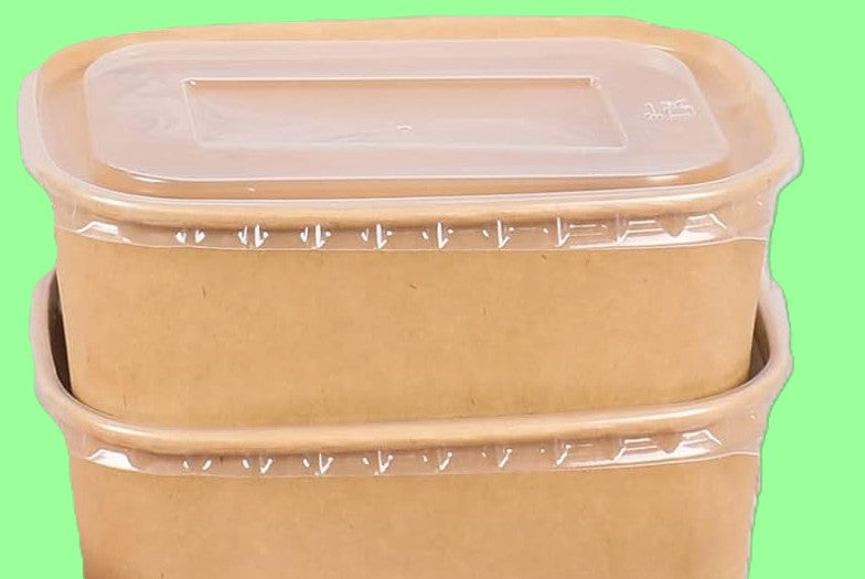 Ecox 16-32 oz. Rectangular Polypropylene Take-Out Lid 300/Case