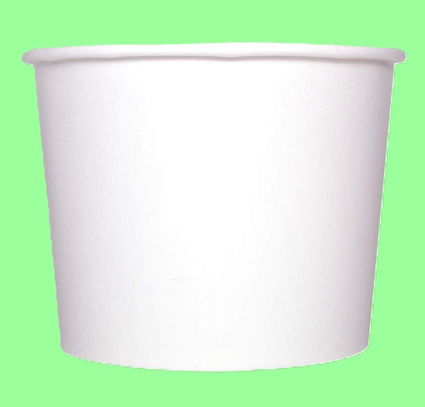 Ecox 16 oz. White Double Poly-Coated Paper Food Cup 500/Case