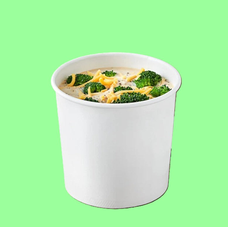 Ecox 24 oz. White Double Poly-Coated Paper Food Cup 500/Case