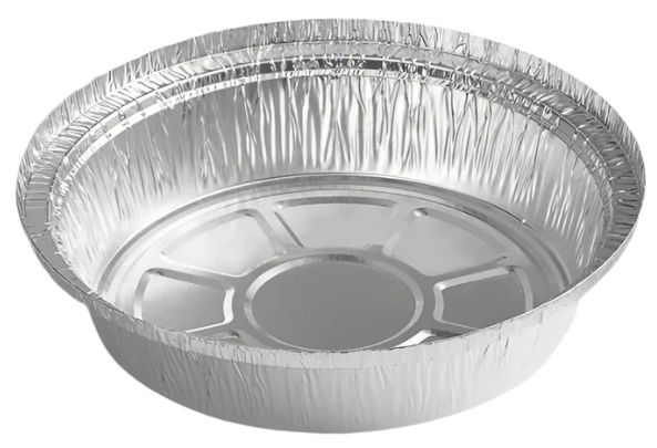 7" Round Standard Weight Foil Take-Out Pan - 500/Case