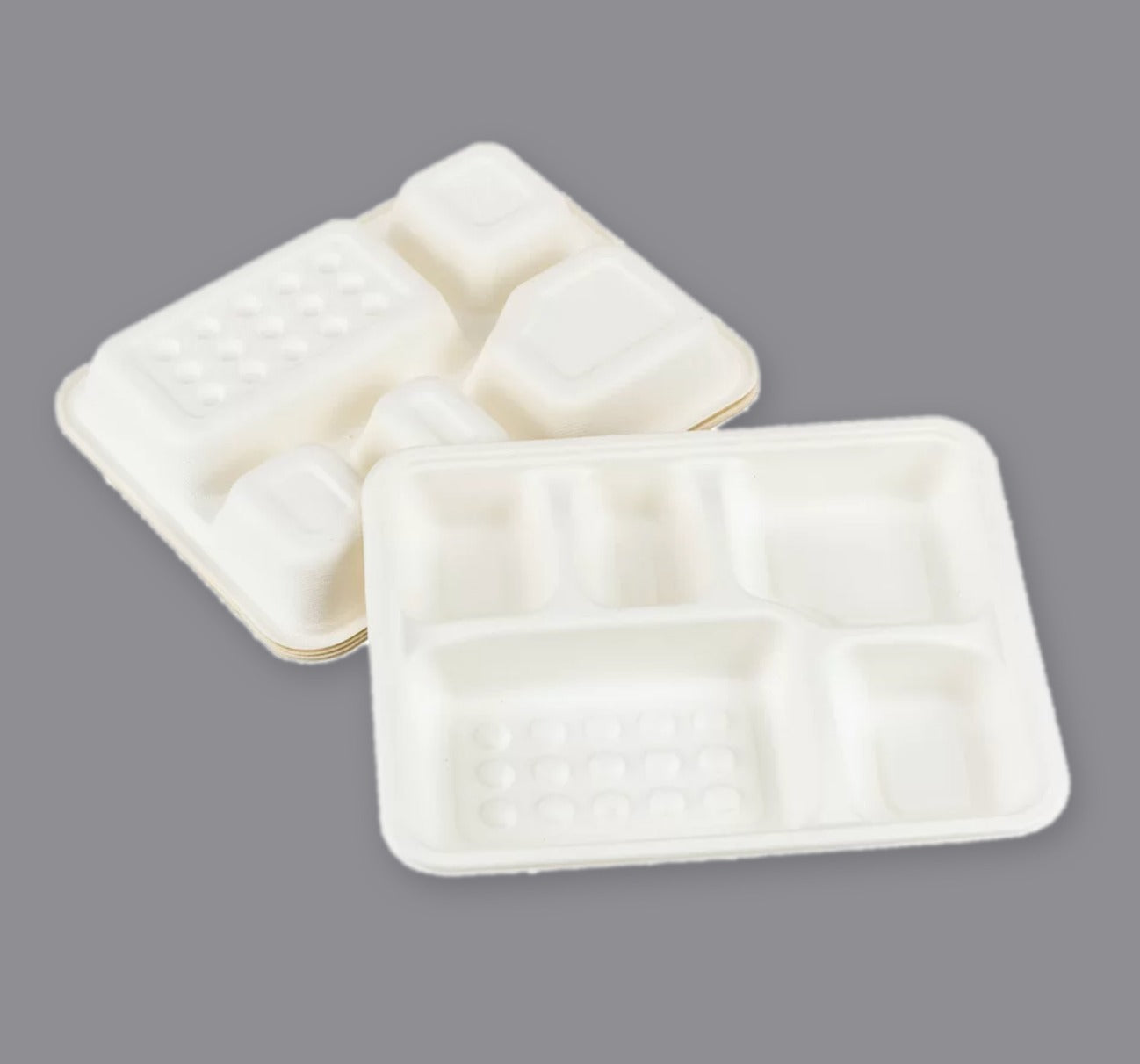 Ecox Compostable 5 compartment Deep Tray - 200/Case