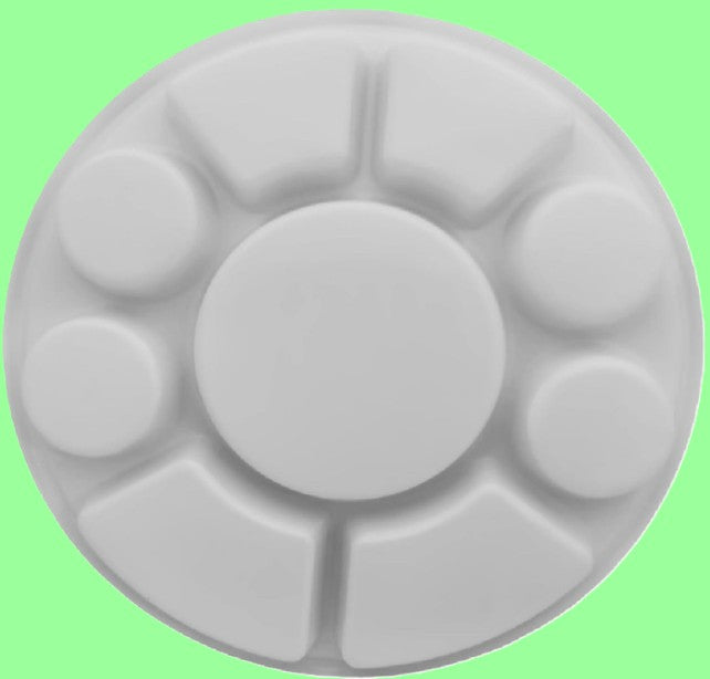 Ecox 9 Compartment bagasse Round Tray Bagasse Plates - 200/Case
