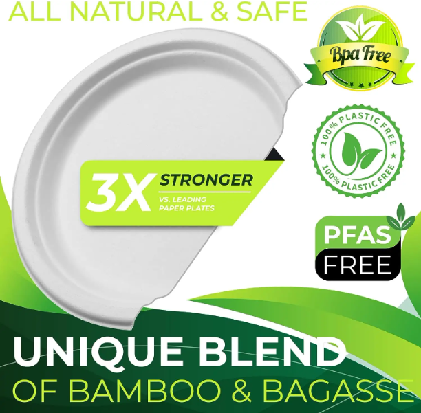 Ecox Compostable 10" Round Plate - 500/Case