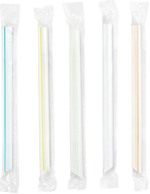 Wrapped Multicolor Boba Straw 2000/Case
