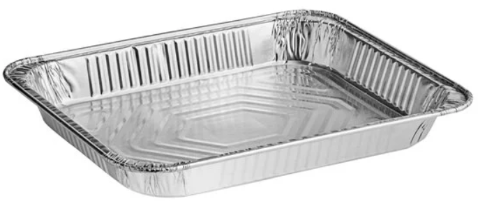 Ecox Half Size Heavy-Duty Foil Steam Table Pan Shallow - 100/Case