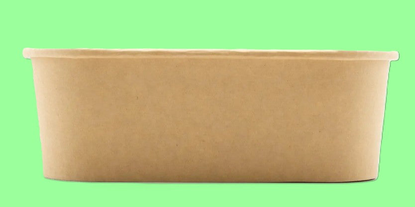 Ecox 24 oz Rectangular Kraft Bowl – Eco-Friendly Disposable Food Container 300/Case