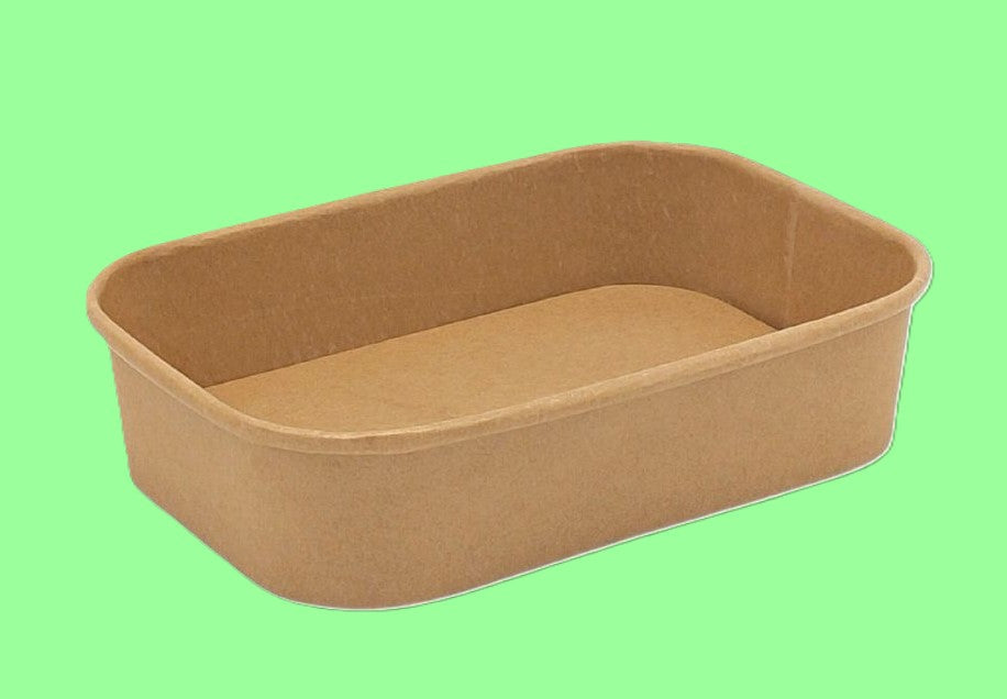 Ecox 16 oz Rectangular Kraft Bowl – Eco-Friendly Disposable Food Container 300/Case