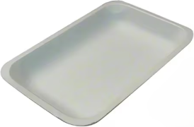 Foam Meat Tray - 2PP Heavy Duty, White 400 /Case