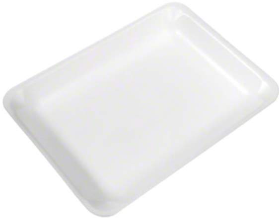 Foam Meat Tray - 4P Heavy Duty, White 400 /Case