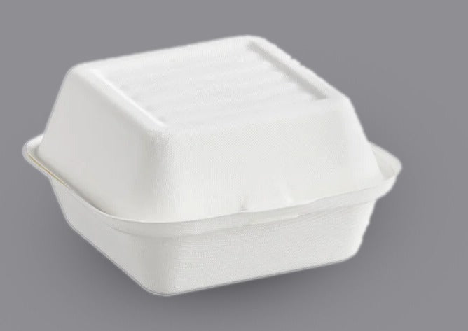 Ecox Compostable 6" x 6" x 3" Take-Out Box - 500/Case