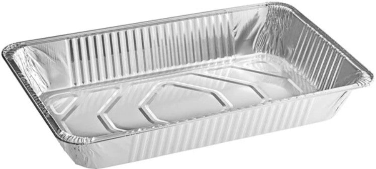 Ecox Full Size Heavy-Duty Foil Steam Table Pan Deep - 50/Case
