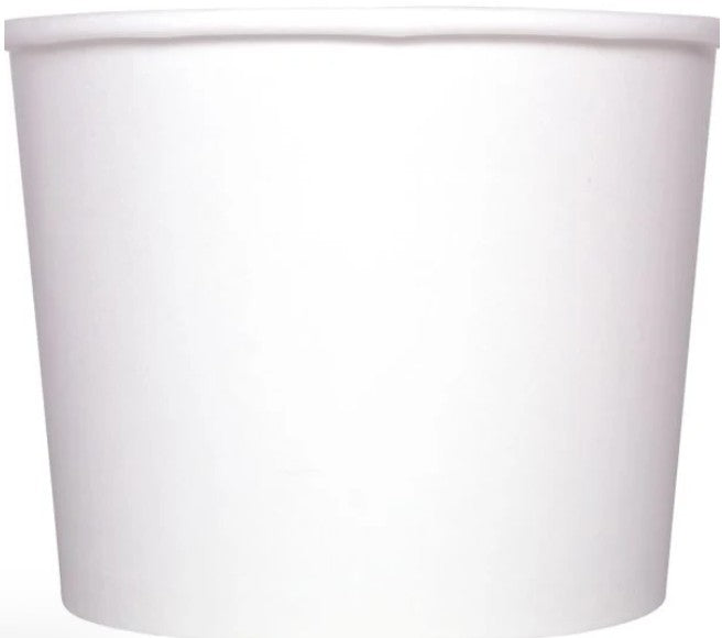 112 MM 16 oz Paper Food Containers  | White 1000 / Case