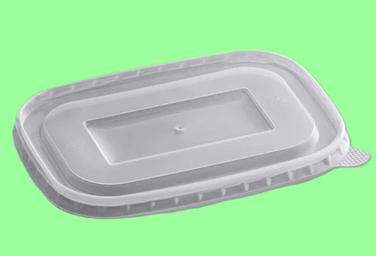 Ecox 16-32 oz. Rectangular Polypropylene Take-Out Lid 300/Case