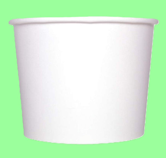 Ecox 16 oz. White Double Poly-Coated Paper Food Cup 500/Case
