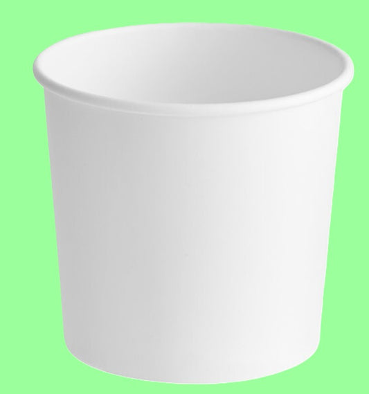 Ecox 24 oz. White Double Poly-Coated Paper Food Cup 500/Case