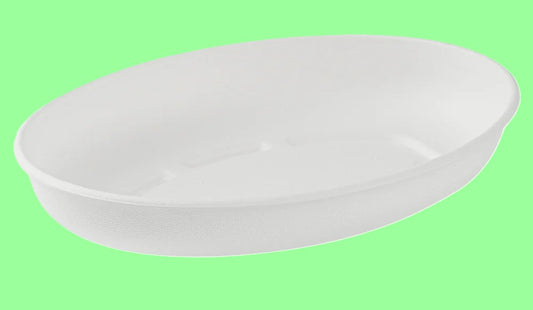 Ecox 26 oz compostable Oval paper bowl - 300/Case