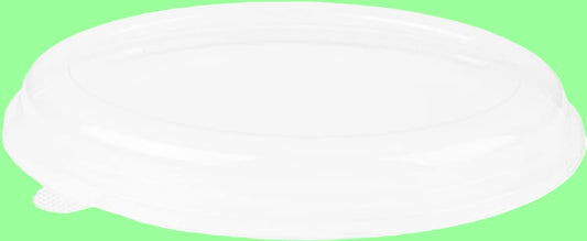 Ecox PET Clear Plastic Lids For 26 oz Oval Bagasse Bowls