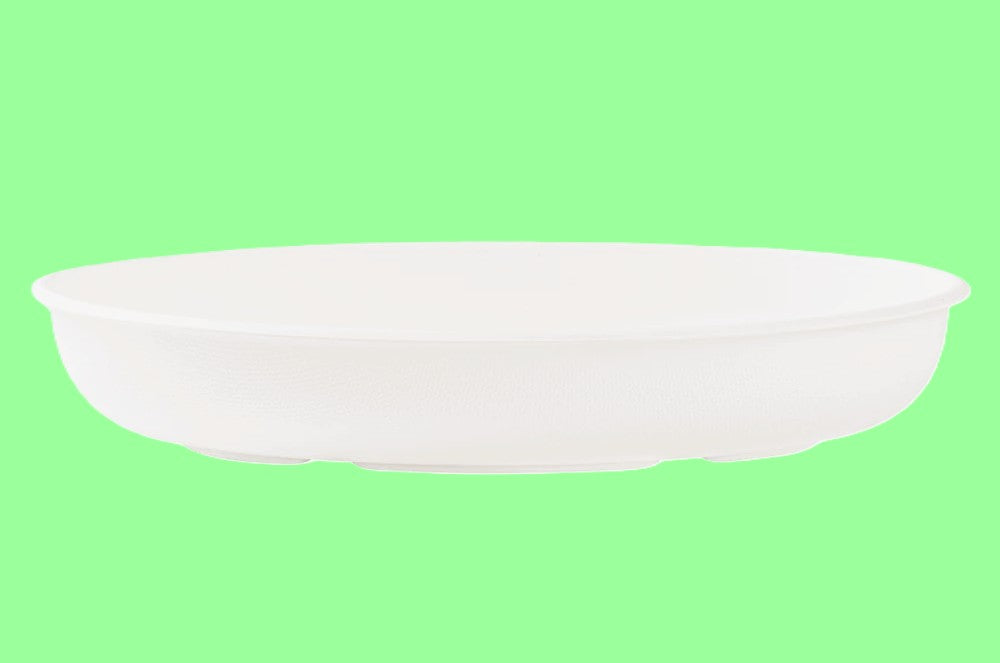 Ecox 26 oz compostable Oval paper bowl - 300/Case