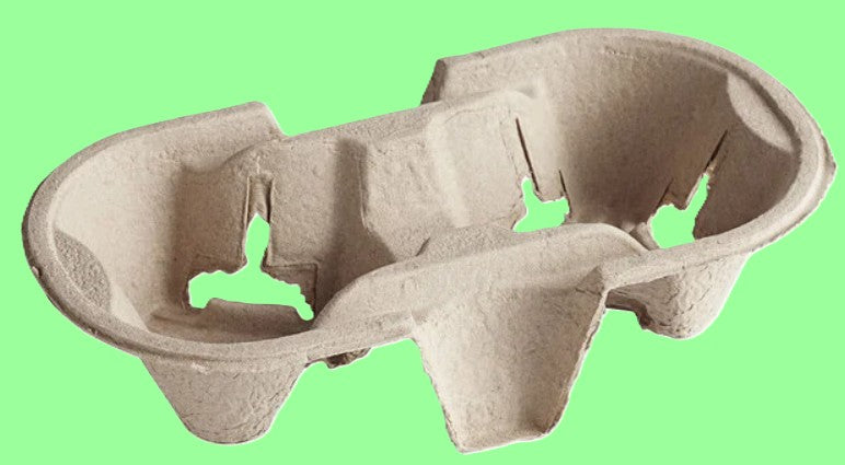 ECOX Pulp Fiber double Cup Carrier - 600/Case