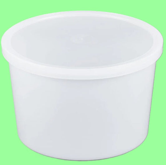 Ecox Heavy Duty 64 oz. Microwavable, Non Spill, Airtight Sealable Reusable Plastic Deli Container and Lid Combo Pack - 120/Case