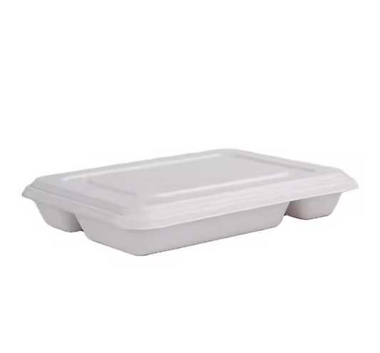 Ecox Compostable Lid for 5 compartment Deep Tray - 200/Case