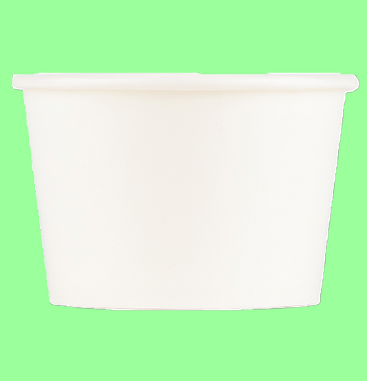 Ecox 8 oz. White Double Poly-Coated Paper Food Cup 500/Case