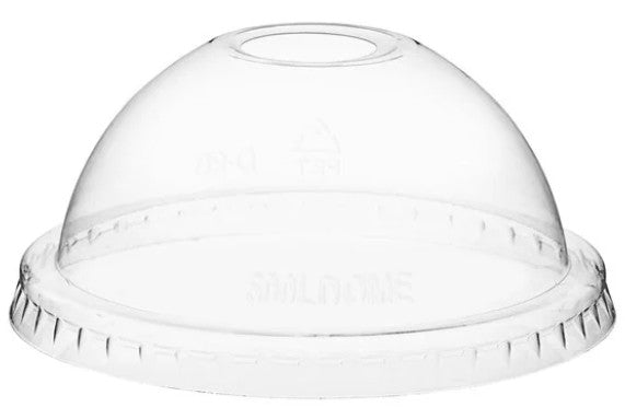 Clear Pet Lid Dome 12/16/20/24oz 98mm With Hole - 1,000/Case