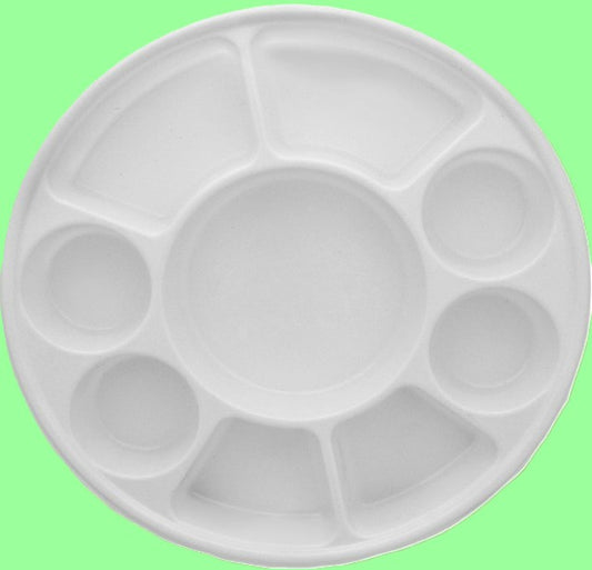 Ecox 9 Compartment bagasse Round Tray Bagasse Plates - 200/Case