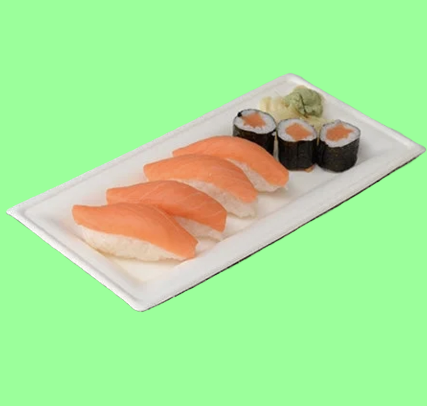 Ecox Compostable  10" x 5"  Rectangular Plate - 500/Case