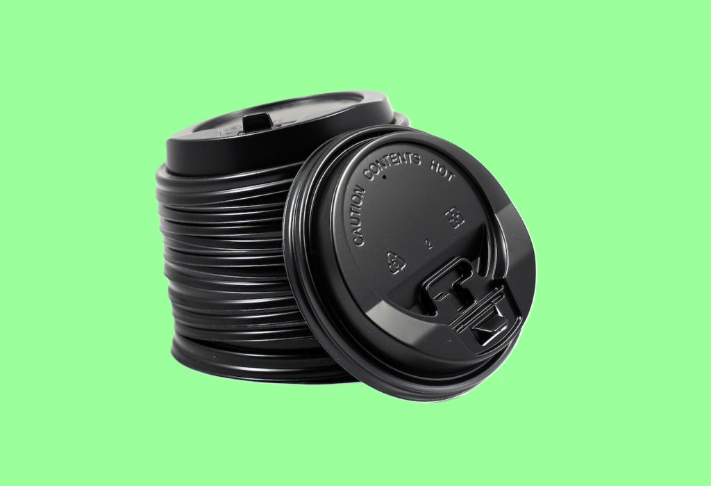 Ecox Black Travel Lid for 8 oz Coffee Cup - 500/Case