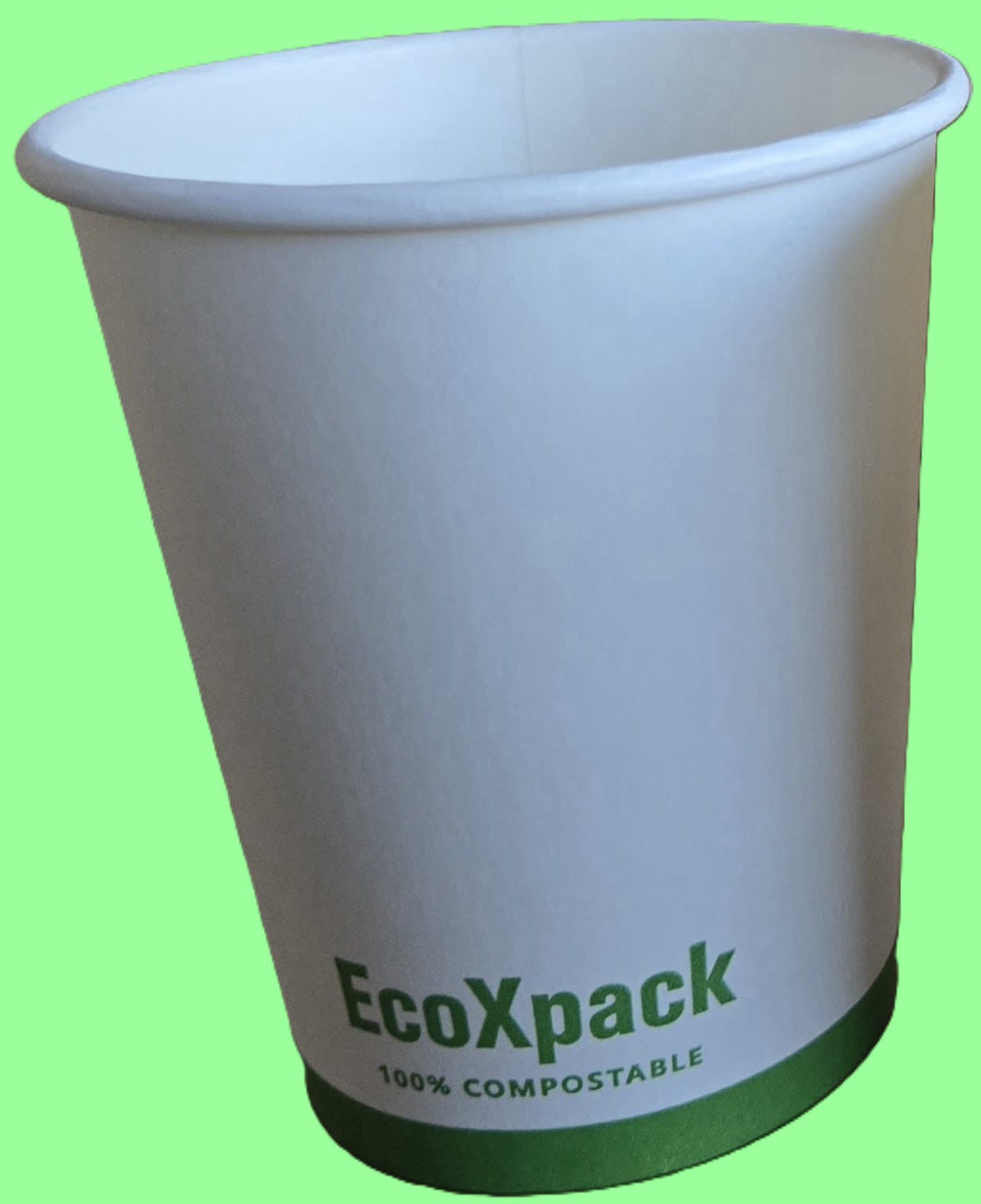 ECOX - White Compostable Squat Paper Hot Cup, 8 OZ- 1000/ case