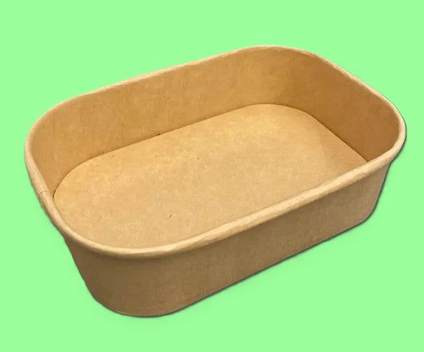 Ecox 16 oz Rectangular Kraft Bowl – Eco-Friendly Disposable Food Container 300/Case