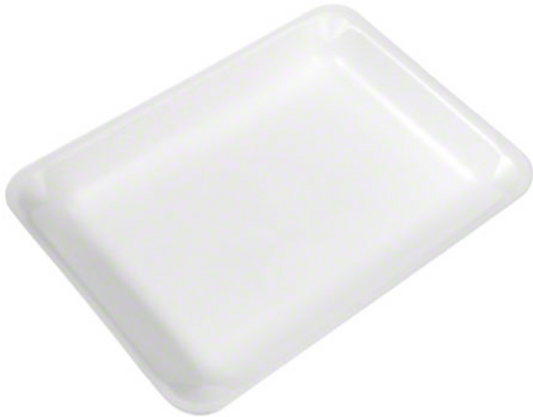 Foam Meat Tray - 4P Heavy Duty, White 400 /Case