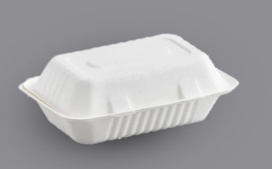 Ecox Compostable 9" x 6" x 3" Take-Out Box - 250/Case