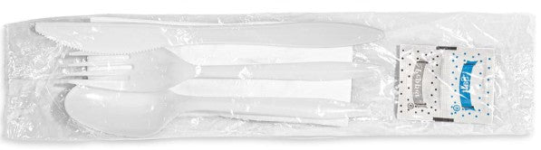 White Heavy Weight Polypropylene Plastic Cutlery Pack