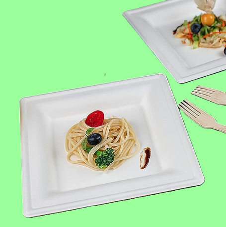 Ecox Compostable  8" x 8" Square Platter - 500/Case