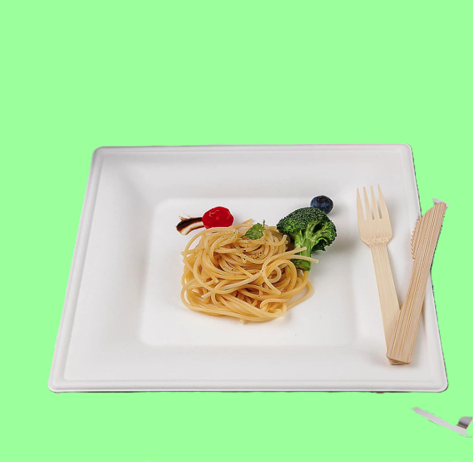 Ecox Compostable  8" x 8" Square Platter - 500/Case